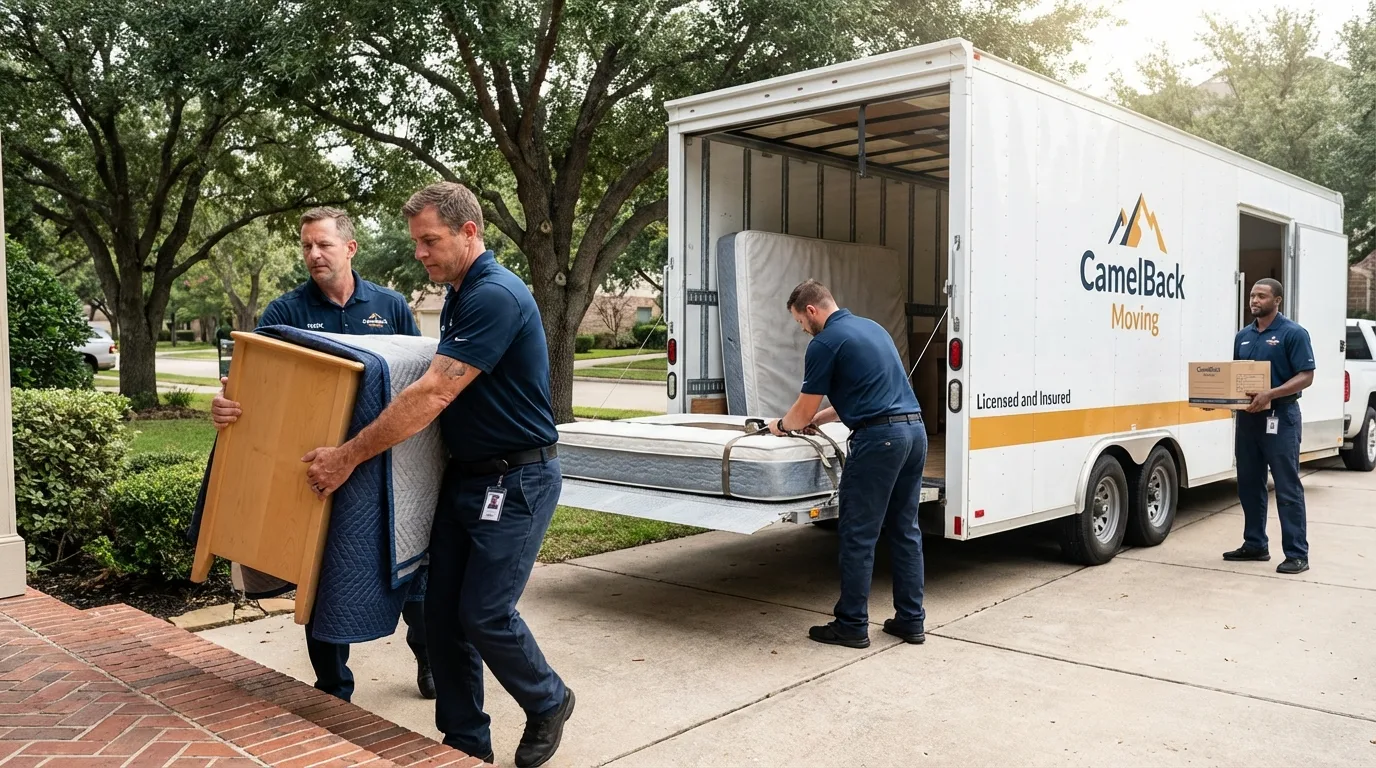 Crew loading residential truck for cross-state move from Hyden, KY